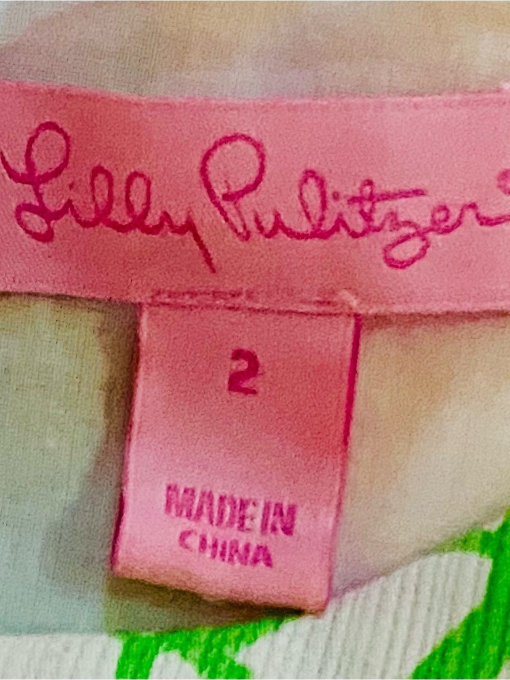 Lilly Pulitzer Hibiscus Stroll Romper Vibrant Green, Pink, Yellow, Blue Sz.2 - Picture 6 of 8